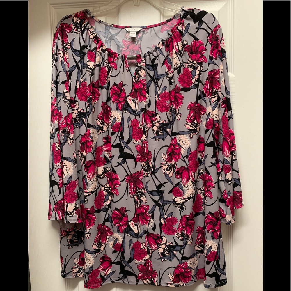 Blouse with metallic detail